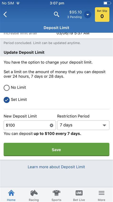 how to remove deposit limit sportsbet|How to Close, Delete or Deactivate your Sportybet .